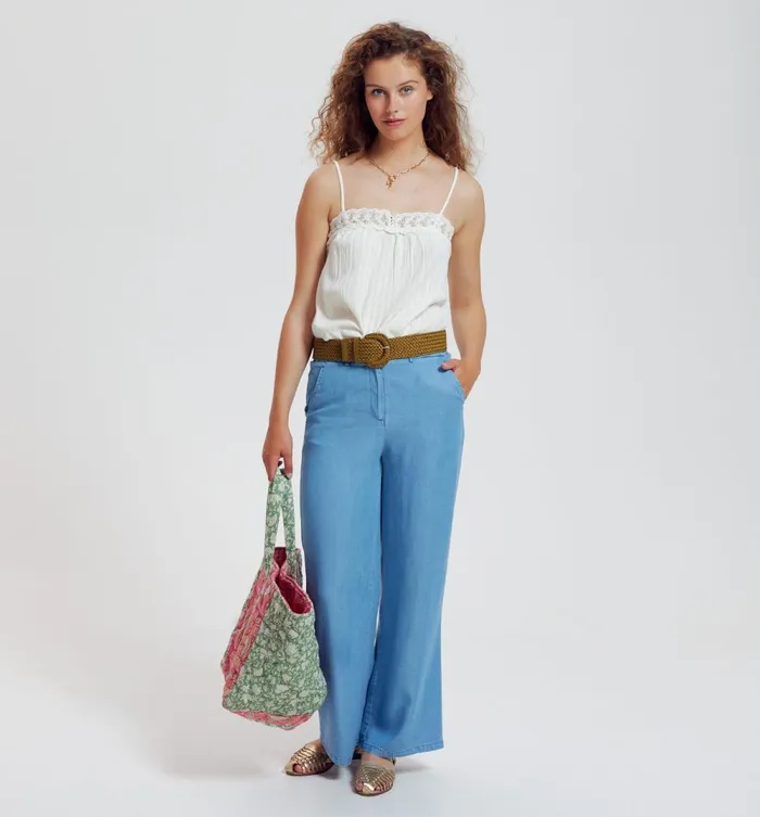 Women CrochetDetail Embroidered Top 8211 Ecru Promod Tops Women CrochetDetail Embroidered Top 8211 Ecru Promod Tops