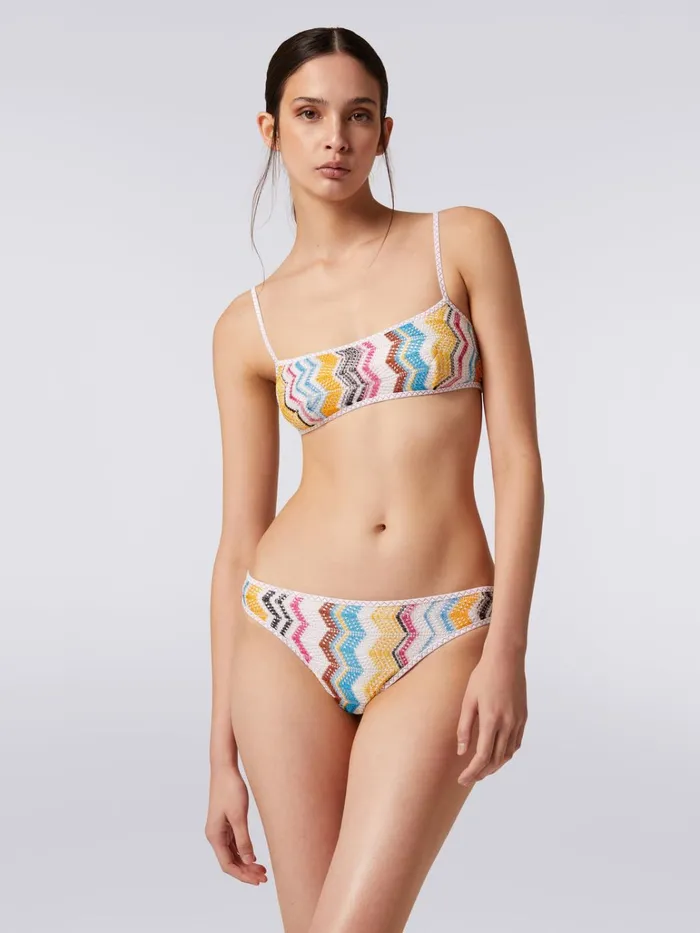 Women CrochetEffect Viscose Bikini Multicoloured Missoni Swimsuits