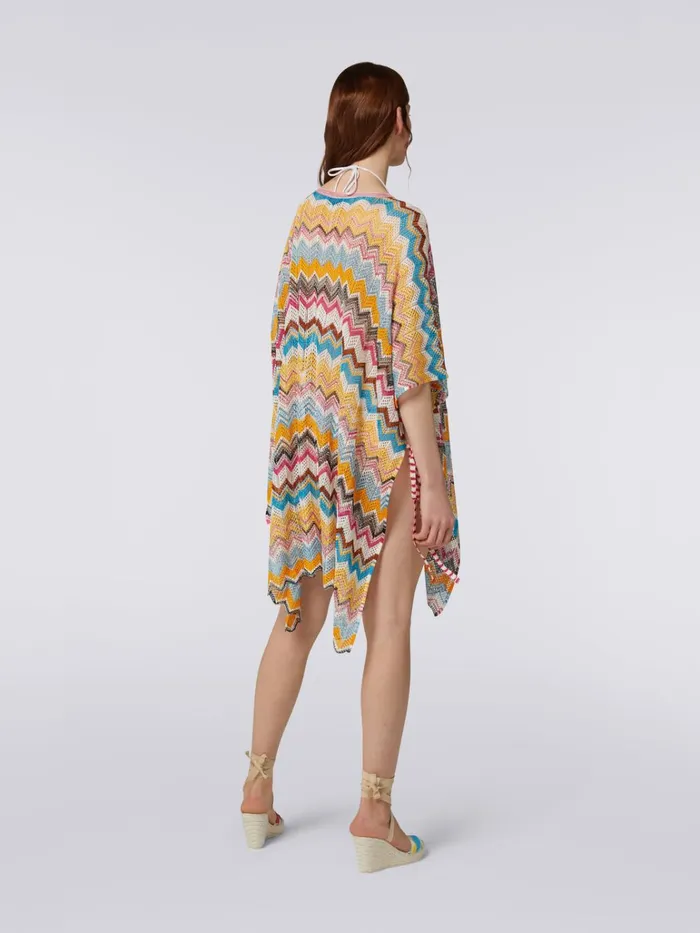 Women CrochetEffect Viscose Kaftan Cover Up Multicoloured Missoni Beachwear