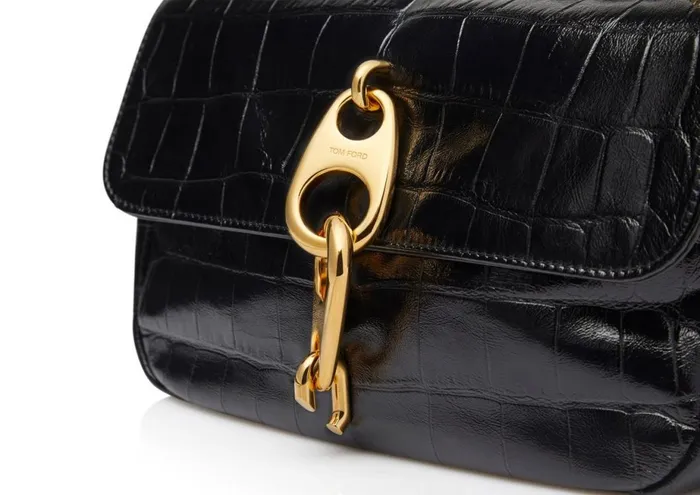 Women Cross Body Bags Tom Ford Stamped Croc Leather Carine Medium Shoulder Bag Women Cross Body Bags Tom Ford Stamped Croc Leather Carine Medium Shoulder Bag