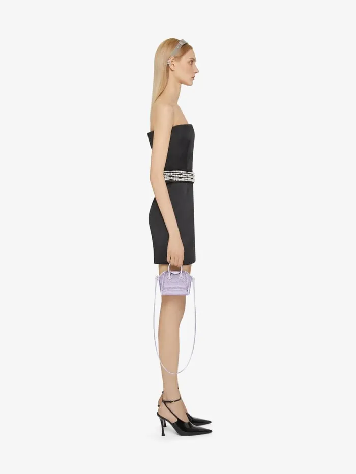Women Crossbody Bags Givenchy Micro Antigona Bag In Satin With Strass Lavender Women Crossbody Bags Givenchy Micro Antigona Bag In Satin With Strass Lavender