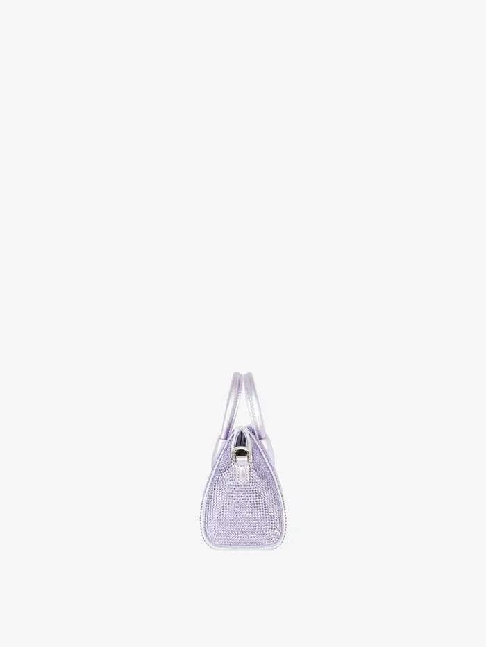 Women Crossbody Bags Givenchy Micro Antigona Bag In Satin With Strass Lavender Women Crossbody Bags Givenchy Micro Antigona Bag In Satin With Strass Lavender