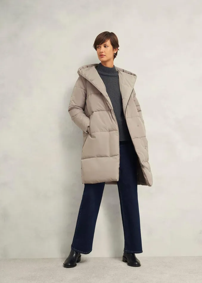 Women Darla Puffer Buff Grey Hobbs Coats and Jackets