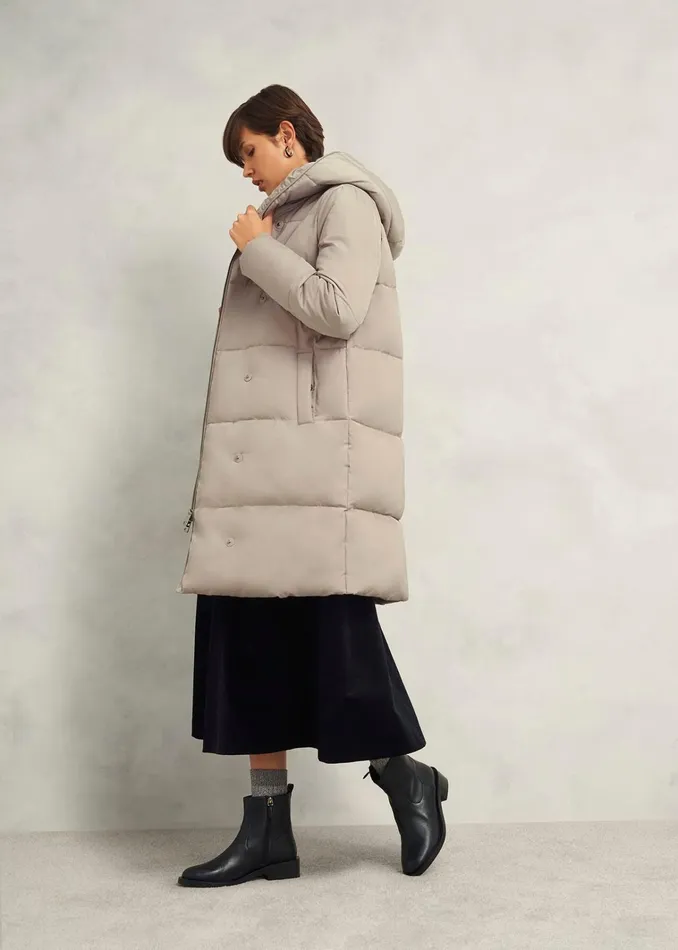 Women Darla Puffer Buff Grey Hobbs Coats and Jackets