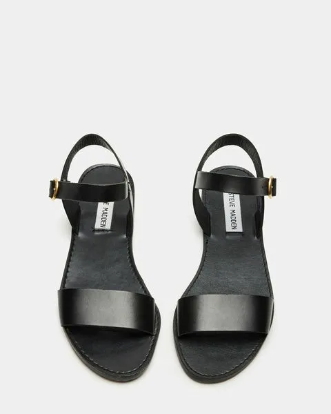 Women DONDDI BLACK LEATHER Black Leather Steve Madden Sandals Women DONDDI BLACK LEATHER Black Leather Steve Madden Sandals