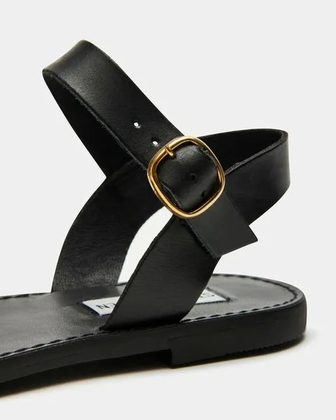 Women DONDDI BLACK LEATHER Black Leather Steve Madden Sandals Women DONDDI BLACK LEATHER Black Leather Steve Madden Sandals