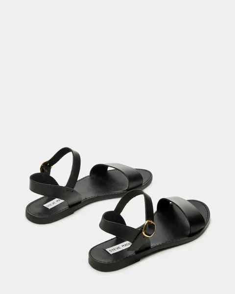 Women DONDDI BLACK LEATHER Black Leather Steve Madden Sandals Women DONDDI BLACK LEATHER Black Leather Steve Madden Sandals