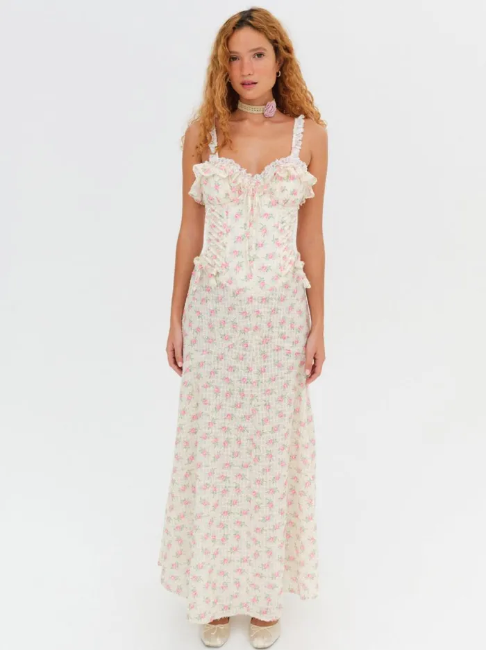 Women Dresses For Love and Lemons Amelia Maxi Dress Ivory