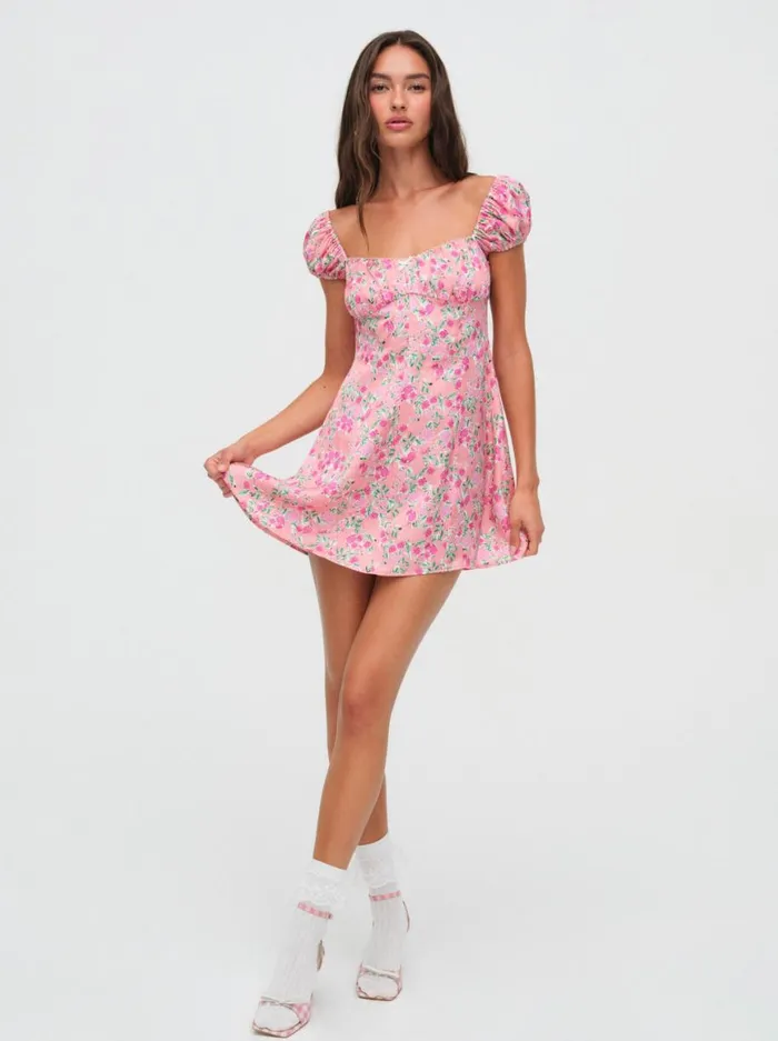 Women Dresses For Love and Lemons Antonia Mini Dress Pink