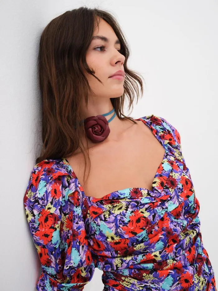 Women Dresses For Love and Lemons Chiara Puff Sleeve Mini Dress Purple Women Dresses For Love and Lemons Chiara Puff Sleeve Mini Dress Purple