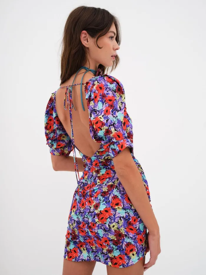 Women Dresses For Love and Lemons Chiara Puff Sleeve Mini Dress Purple Women Dresses For Love and Lemons Chiara Puff Sleeve Mini Dress Purple