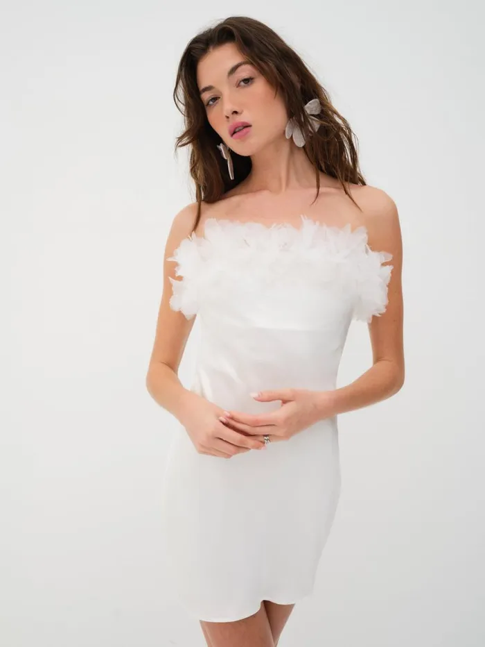 Women Dresses For Love and Lemons Mila Mini Dress White