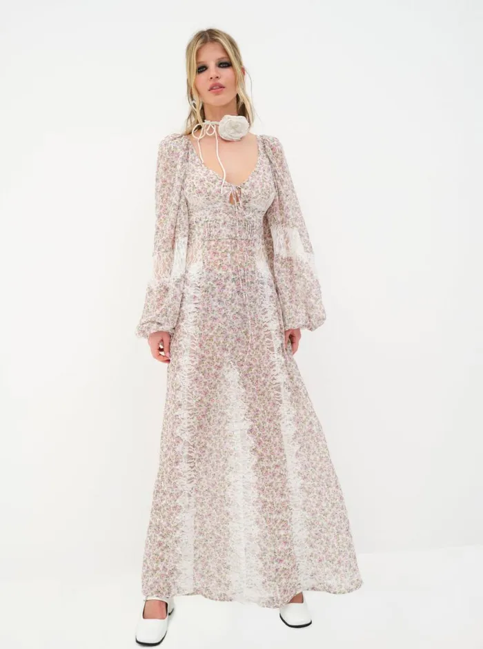 Women Dresses For Love and Lemons Milani Maxi Dress White