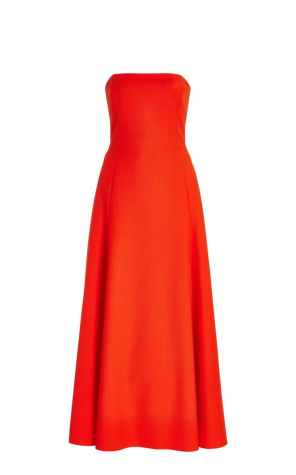 Women Dresses Gabriela Hearst Arion Dress In Tonic Orange Sportswear Wool