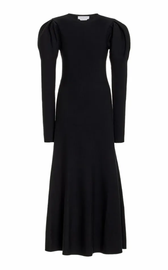 Women Dresses Gabriela Hearst Hannah Knit Dress In Black Merino Wool Cashmere
