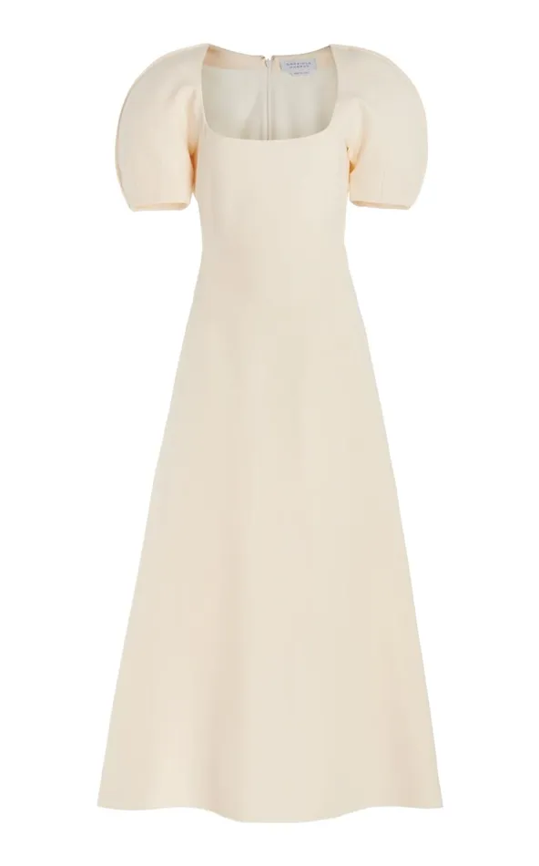 Women Dresses Gabriela Hearst Niahm Dress In Ivory Wool Silk Cady