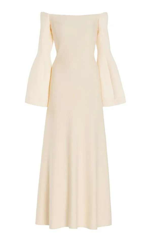 Women Dresses Gabriela Hearst Sinead Dress In Ivory Wool Silk Cady