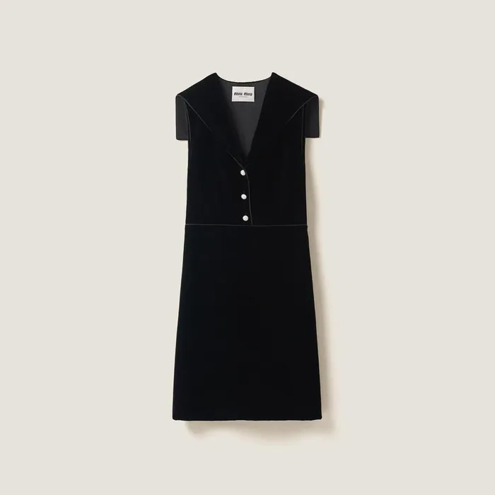 Women Dresses Miu Miu Velvet Dress Black