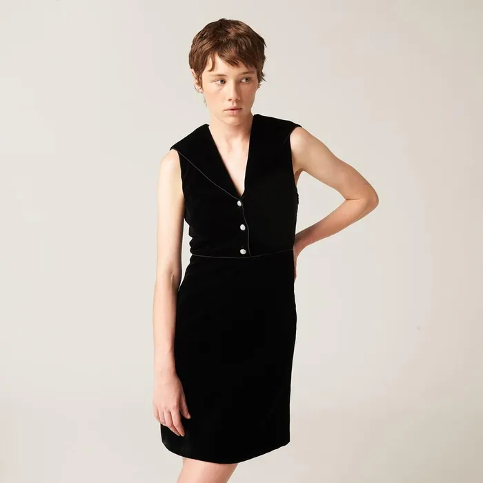 Women Dresses Miu Miu Velvet Dress Black Women Dresses Miu Miu Velvet Dress Black