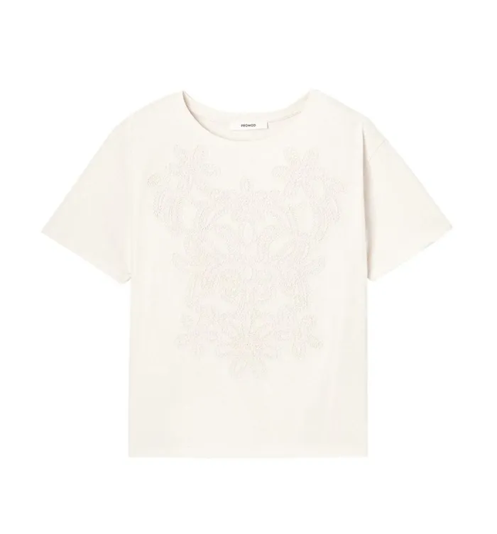 Women Embroidered Top 8211 Ecru Promod Tops Women Embroidered Top 8211 Ecru Promod Tops