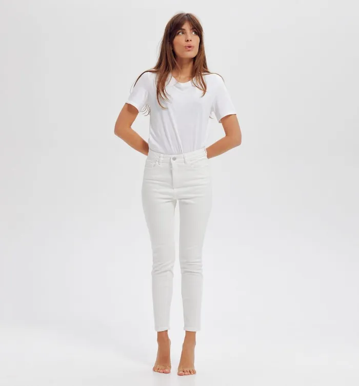 Women Emile HighWaist Jeans 8211 White Promod Jeans