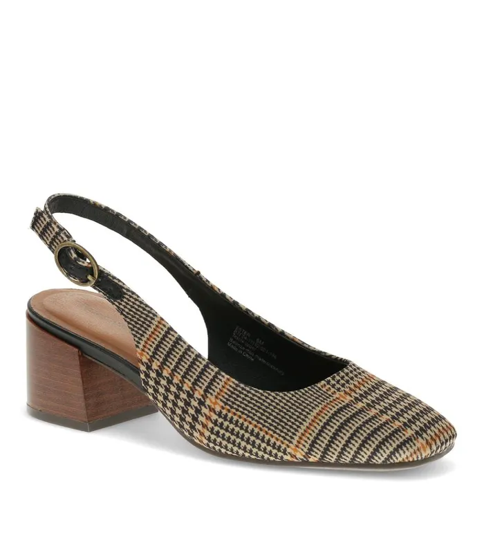 Women Ester Block Heel Slingback Pump Black Multi Baretraps Dress Shoes