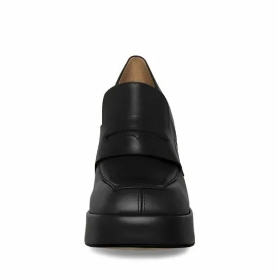Women ETTA BLACK LEATHER Black Leather Steve Madden Heels Women ETTA BLACK LEATHER Black Leather Steve Madden Heels