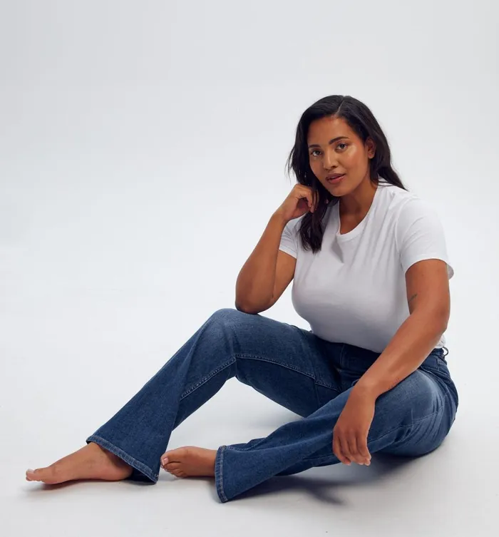 Women Eugene Flared Jeans 8211 Medium Denim Promod Jeans Women Eugene Flared Jeans 8211 Medium Denim Promod Jeans