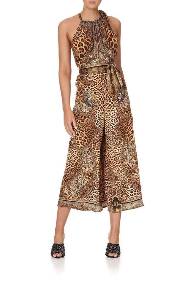 Women Extended Sizes Camilla Drawstring Neck Jumpsuit Lady Lodge
