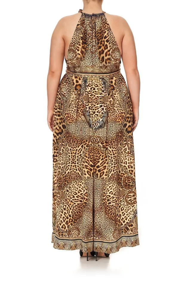 Women Extended Sizes Camilla Drawstring Neck Jumpsuit Lady Lodge