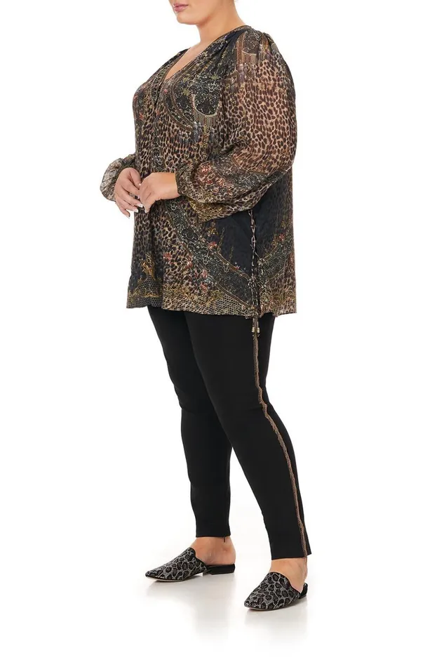 Women Extended Sizes Camilla Lace Up Side Blouse Abingdon Palace