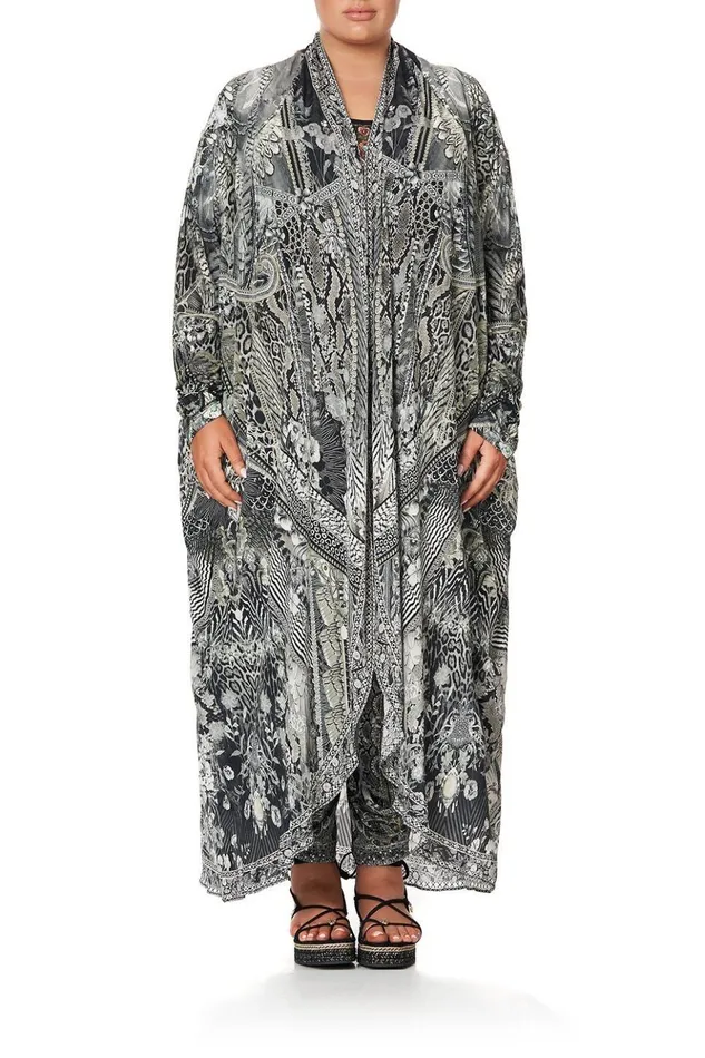 Women Extended Sizes Camilla Long Casual Jacket With Pockets One Tribe