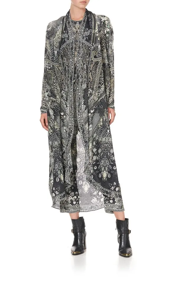 Women Extended Sizes Camilla Long Casual Jacket With Pockets One Tribe