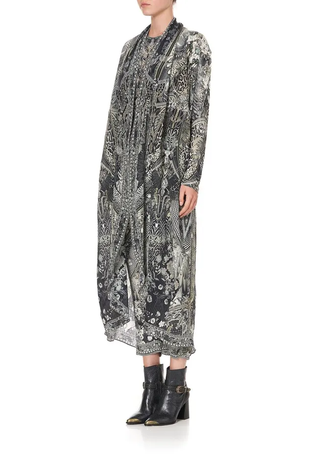 Women Extended Sizes Camilla Long Casual Jacket With Pockets One Tribe