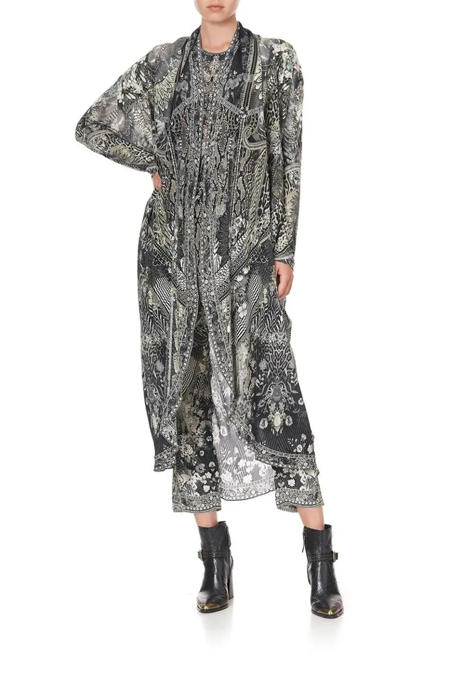 Women Extended Sizes Camilla Long Casual Jacket With Pockets One Tribe