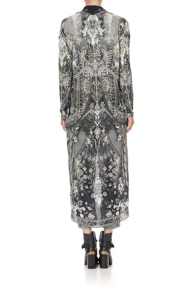 Women Extended Sizes Camilla Long Casual Jacket With Pockets One Tribe