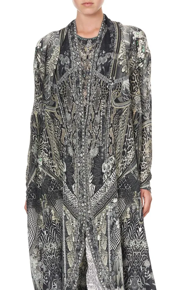 Women Extended Sizes Camilla Long Casual Jacket With Pockets One Tribe