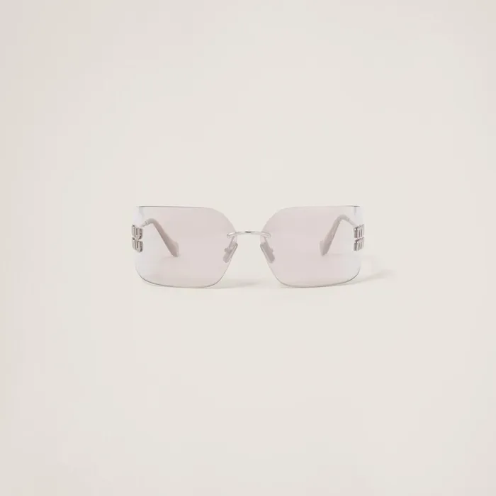 Women Eyewear Miu Miu Miu Miu Runway Sunglasses Light Gold Lenses