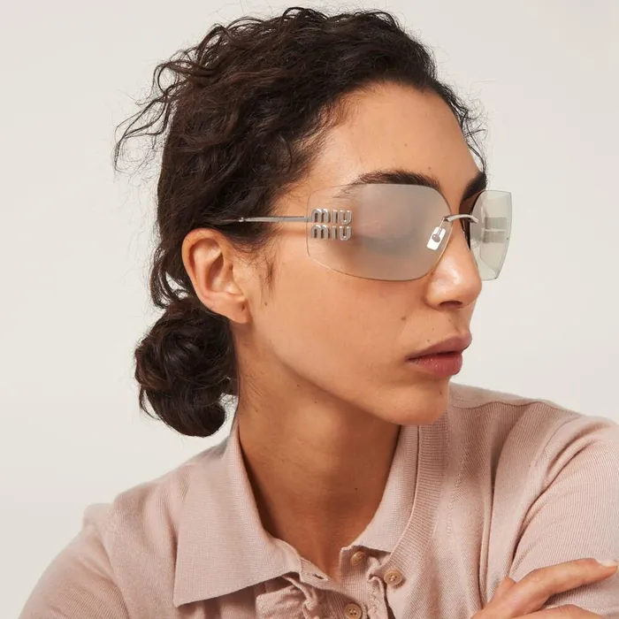 Women Eyewear Miu Miu Miu Miu Runway Sunglasses Light Gold Lenses Women Eyewear Miu Miu Miu Miu Runway Sunglasses Light Gold Lenses