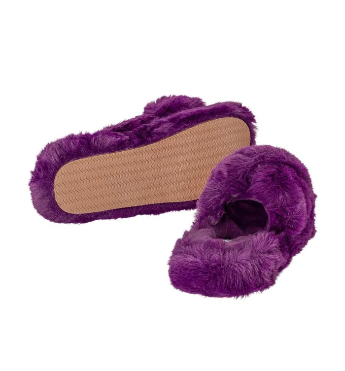 Women Faux Fur Mules 8211 Violet Promod Shoes Women Faux Fur Mules 8211 Violet Promod Shoes
