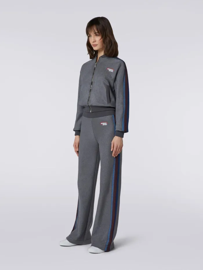 Women Flared Trousers In Cotton Blend With Logo Rust Missoni Sport Women Flared Trousers In Cotton Blend With Logo Rust Missoni Sport