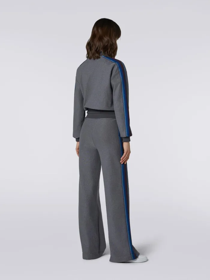 Women Flared Trousers In Cotton Blend With Logo Rust Missoni Sport Women Flared Trousers In Cotton Blend With Logo Rust Missoni Sport