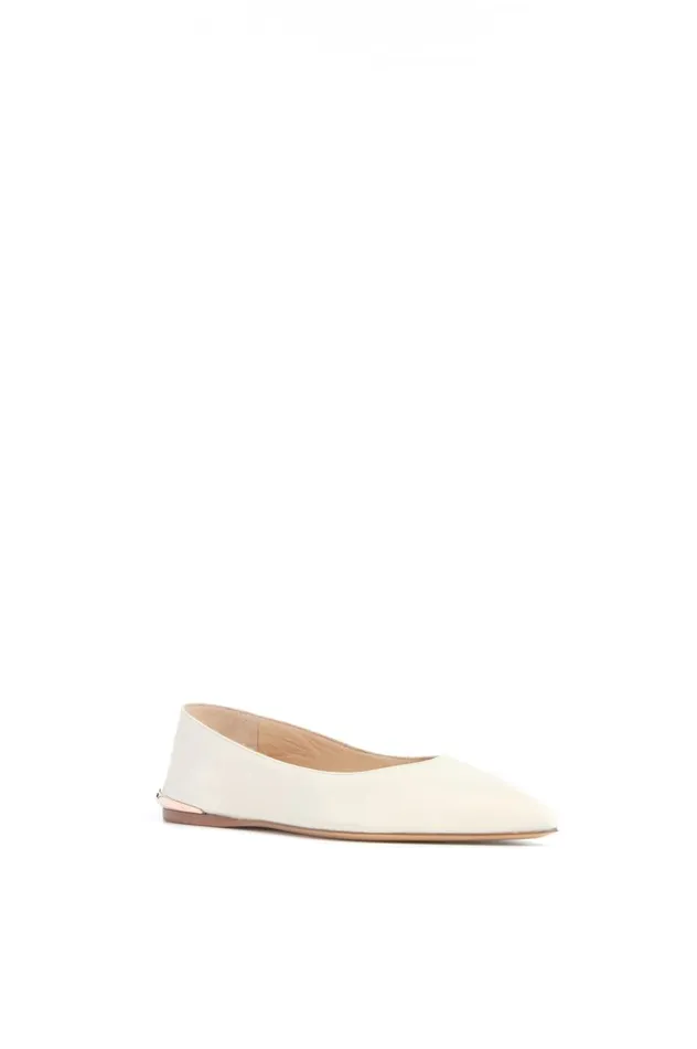 Women Flats Gabriela Hearst Fleur Ballerina Flat In Ivory Nappa Leather