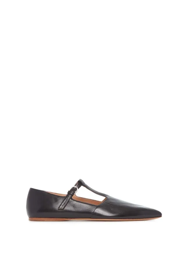 Women Flats Gabriela Hearst Lola Ballerina Flat In Black Nappa Leather