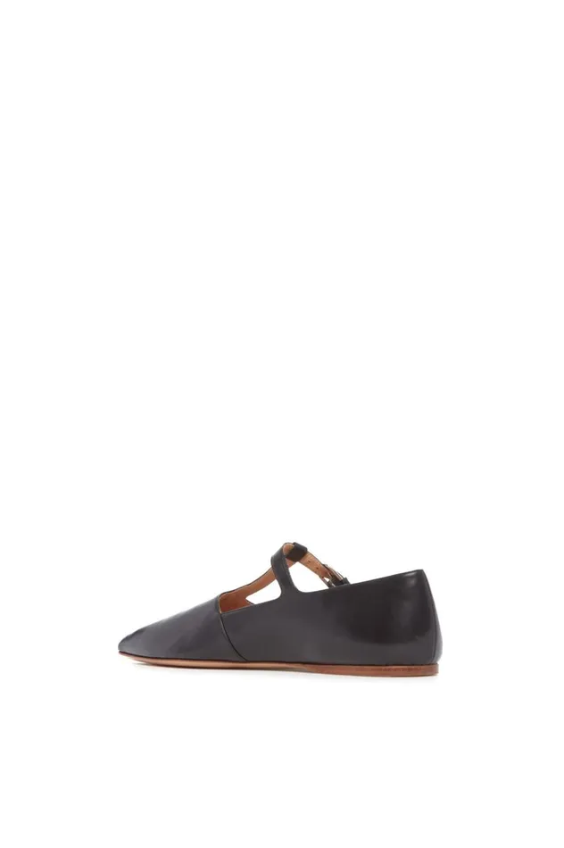 Women Flats Gabriela Hearst Lola Ballerina Flat In Black Nappa Leather