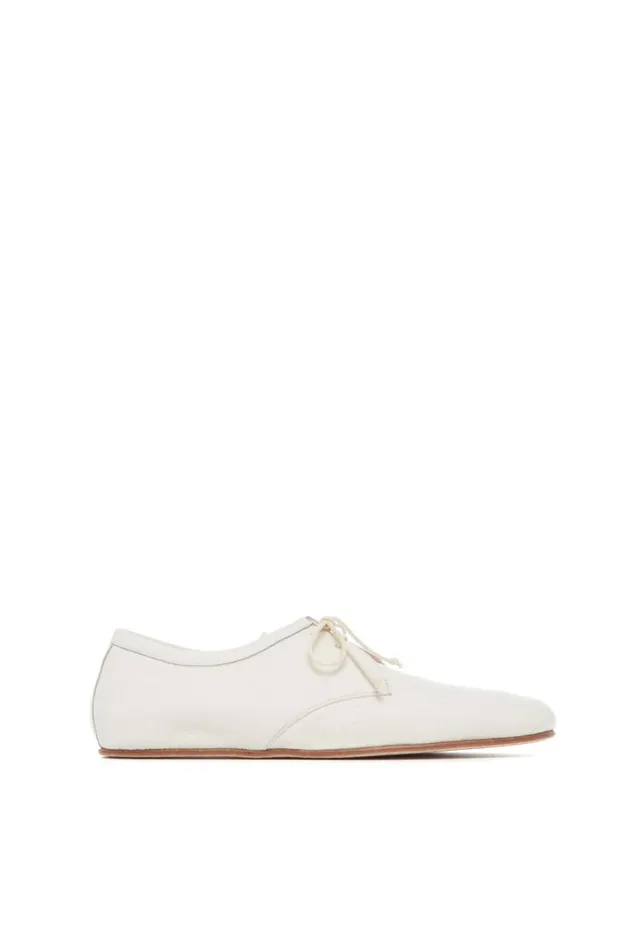 Women Flats Gabriela Hearst Luca Flat Shoe In Cream Leather