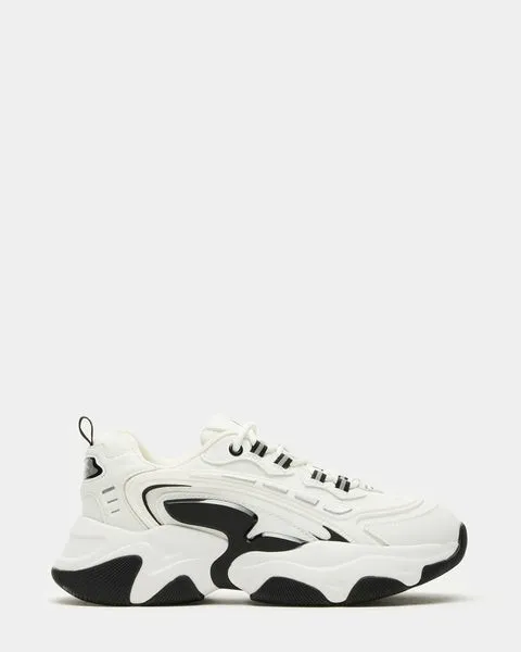 Women FLEX BLACKWHITE Black White Steve Madden Sneakers