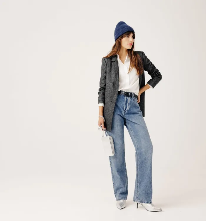 Women Glitzy Tailored Jacket 8211 Silver Promod Jackets Women Glitzy Tailored Jacket 8211 Silver Promod Jackets