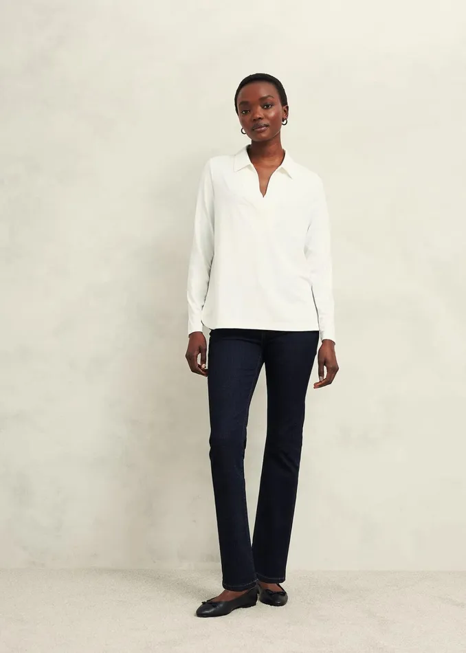 Women Gwen Collared Tunic Top Hobbs Ivory Hobbs Tops