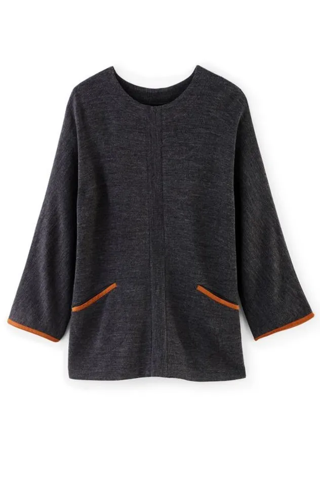 Women Hanna Convertible Tunic Charcoal Heather Soft Surroundings Tops Women Hanna Convertible Tunic Charcoal Heather Soft Surroundings Tops